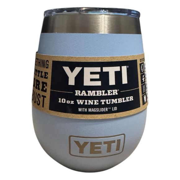 Big Sky Blue YETI® 10oz Wine Tumbler - Authentic - Brand New Retired Color - Picture 1 of 3